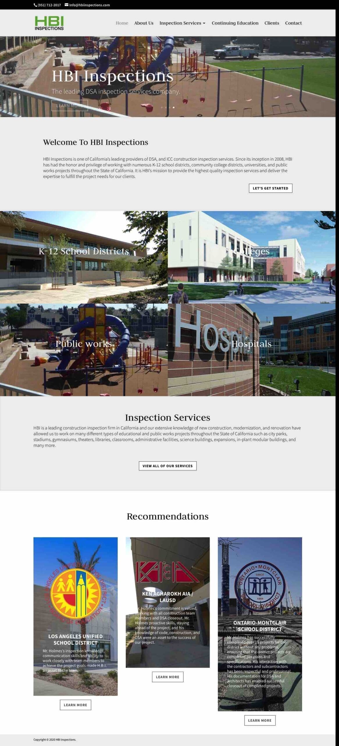 Construction website design services