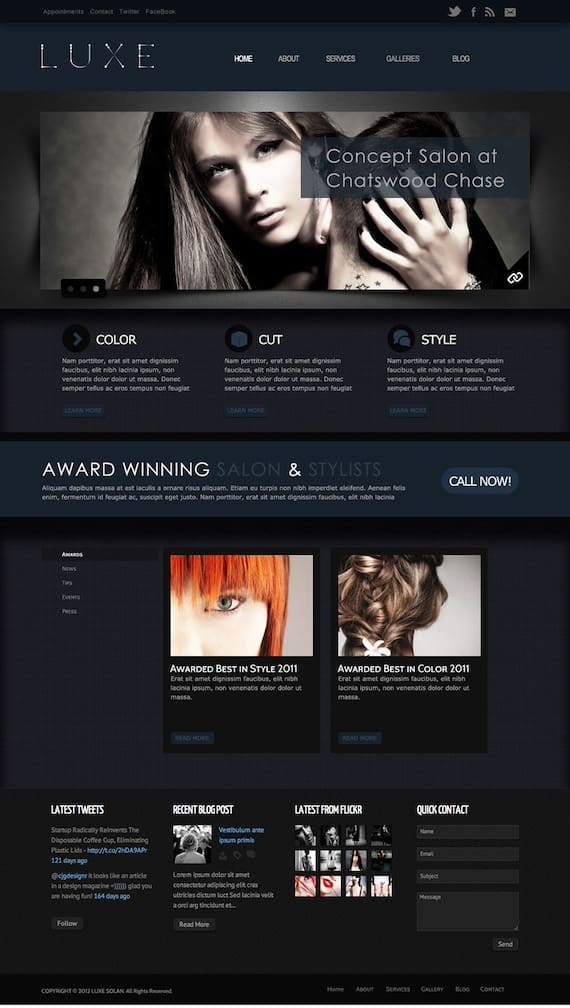 Website design for hair and makeup Solan