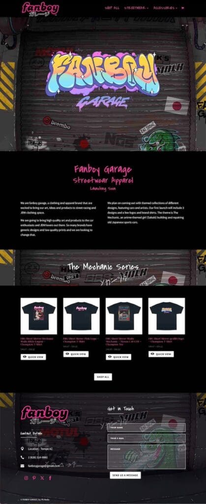 t-shirt e-commerce website design services