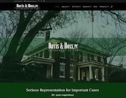 Davis Hoss PC. Web design project case study.