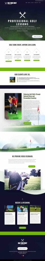 Golf Lessons business in Downers Grove, Illinois. Services: web design and SEO.